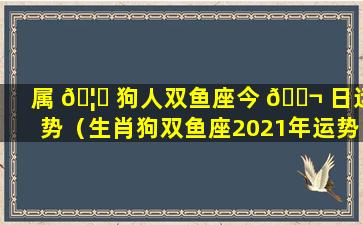 属 🦁 狗人双鱼座今 🐬 日运势（生肖狗双鱼座2021年运势大全）